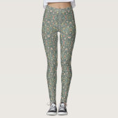 Leggings Fleurs pastel avec un arrière - plan foncé (Devant)