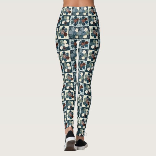 Leggings Fleurs Patchwork de Campagne (Dos)