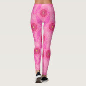 Leggings Fleurs peintes à la main rose (Dos)