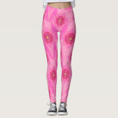 Leggings Fleurs peintes à la main rose (Devant)