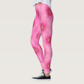 Leggings Fleurs peintes à la main rose (Gauche)