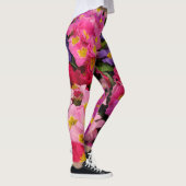 Leggings Fleurs Primules couleur Medley rose bleu violet (Droite)