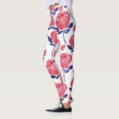 Leggings Fleurs printanières, aquarelle motif sans couture. (Gauche)