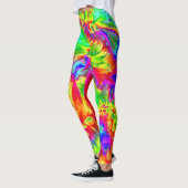 Leggings fleurs psychédéliques 2 (Gauche)