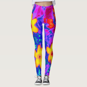 Leggings fleurs psychédéliques 4