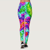 Leggings fleurs psychédéliques 5 (Dos)