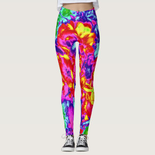 Leggings fleurs psychédéliques 5