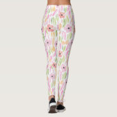 Leggings Fleurs Rétro Pastel (5) (Dos)