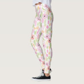 Leggings Fleurs Rétro Pastel (5) (Gauche)