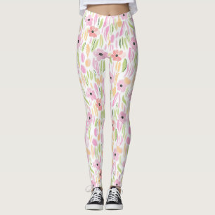 Leggings Fleurs Rétro Pastel (5)