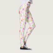 Leggings Fleurs Rétro Pastel (5) (Droite)