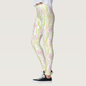 Leggings Fleurs Rétro Pastel (8) (Gauche)