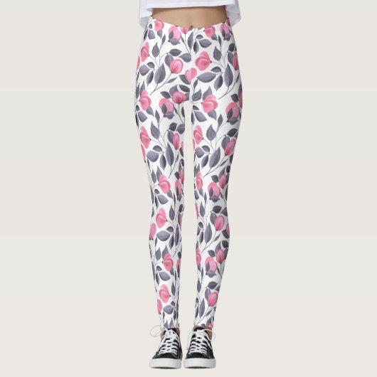 Leggings Fleurs romantiques 1 (Devant)