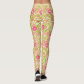 Leggings Fleurs rose et vert (Dos)