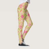 Leggings Fleurs rose et vert (Droite)