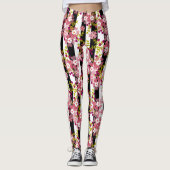 Leggings Fleurs roses (Devant)