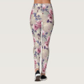 Leggings Fleurs roses (Dos)