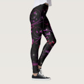 Leggings Fleurs roses chaudes (Droite)