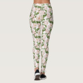 Leggings Fleurs roses et vertes (Dos)