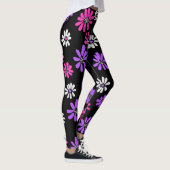 Leggings Fleurs Roses Et Violettes Très Vibrantes (Droite)