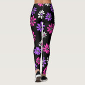 Leggings Fleurs Roses Et Violettes Très Vibrantes (Dos)