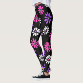 Leggings Fleurs Roses Et Violettes Très Vibrantes (Gauche)