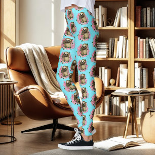 Leggings Fleurs roses parentes