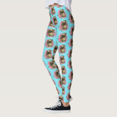 Leggings Fleurs roses parentes (Gauche)