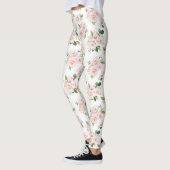 Leggings Fleurs roses, Roses roses, Fleurs Aquarelles (Gauche)