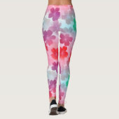 Leggings Fleurs roses Sakura Abstrait (Dos)
