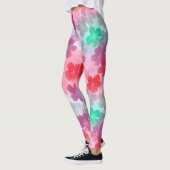 Leggings Fleurs roses Sakura Abstrait (Gauche)