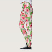 Leggings Fleurs roses tropicales (Gauche)