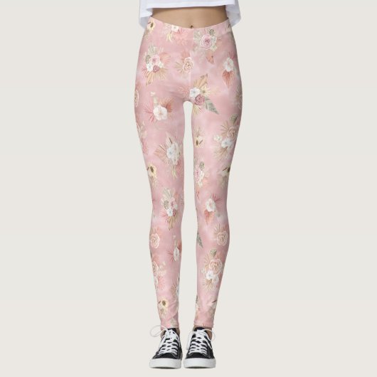 Leggings FLEURS ROSES vintages (Devant)