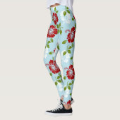 Leggings Fleurs Rouge Et Blanc (Gauche)