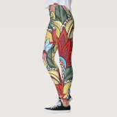 Leggings Fleurs Rouge Jaune Bleu Vert Et Fleurs (Gauche)