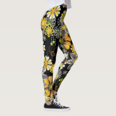Leggings Fleurs rougeoyant dans des guêtres d'obscurité (Droite)