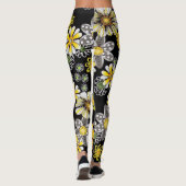 Leggings Fleurs rougeoyant dans des guêtres d'obscurité (Dos)