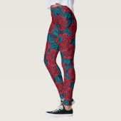 Leggings Fleurs rouges de waratah (Gauche)