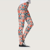 Leggings Fleurs rouges décoratives (Droite)