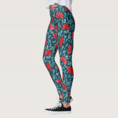 Leggings Fleurs rouges dessinées à la main sur débardeur ar (Gauche)