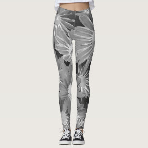 Leggings Fleurs rouges et jaunes 2