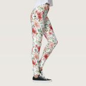 Leggings Fleurs rouges roses (Droite)