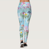 Leggings Fleurs sauvages contre un ciel bleu (Dos)