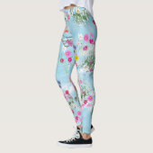 Leggings Fleurs sauvages contre un ciel bleu (Gauche)