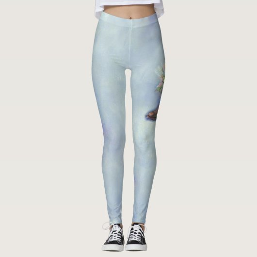 Leggings Fleurs sauvages dans une botte de cowboy (Devant)