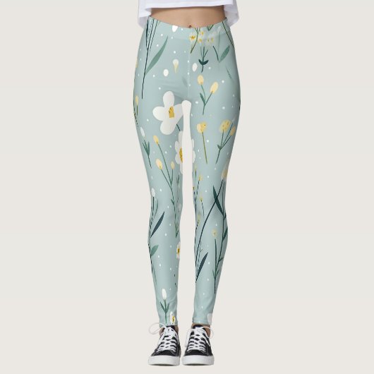 Leggings Fleurs sauvages de la monnaie (Devant)