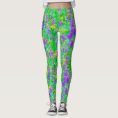Leggings Fleurs sauvages d'été dans un champ vert (Devant)
