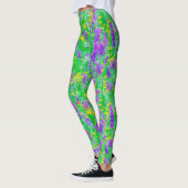 Leggings Fleurs sauvages d'été dans un champ vert (Gauche)