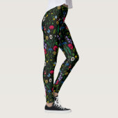 Leggings Fleurs sauvages en noir (Droite)