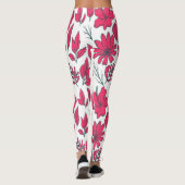 Leggings Fleurs sauvages rouges (Dos)
